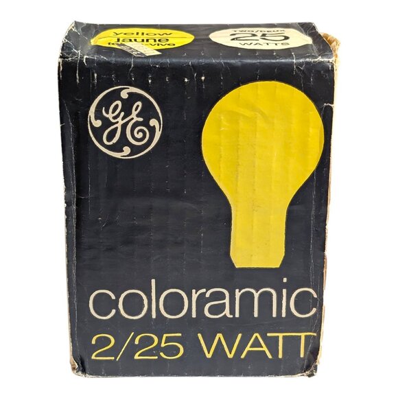 GE Other - GE Coloramic Light Bulb 2-Pack 25 Watt Yellow Saturated Colour NOS Vintage USA